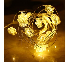 Led нить "Снежинки", 10 светодиодов, 1 м. 