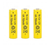 Аккумуляторные батарейки - 3 шт. АА, 700mAh, 1,2V, Ni-Cd. 