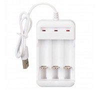 Зарядний пристрій для акумуляторних батарей, зі шнуром USB, тип - AA/AAA, Ni-Cd/Ni-MH