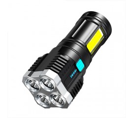 Фонарик с боковым светом, зарядка USB, 4 режима, L-S03