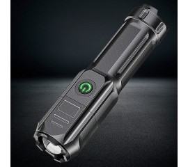 Перезаряжаемый фонарик, зарядка USB, 3 режима, регулируемый фокус луча