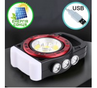 Ліхтар, пауер-банк, на сонячній батареї + зарядка USB, 3 режими