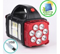 Ліхтар, пауер-банк, на сонячній батареї + зарядка USB, HB-1678