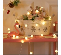 Гирлянда "Led нить с шариками" 20 ламп, 2 метра - теплый белый