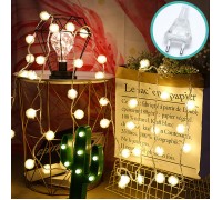 Гирлянда "Пушистики", 50 светодиодов, 5 м, 8 режимов, теплый белый, от сети