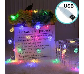 Светодиодная гирлянда "Звездное небо" 20 ламп, 3 м, цветная, USB