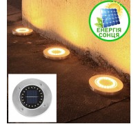 Газонный светильник на солнечной батарее, 20 led - теплый белый