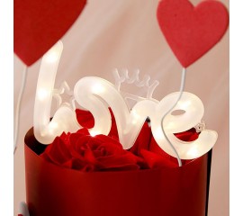 Світлодіодний декор "Love", 3 режими світла, теплий білий