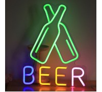 Світлодіодний декор "BEER" кольоровий, 40х31 см