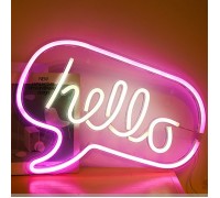 Світлодіодний декор "Неонове прикраса Hello", 30х41 см. 