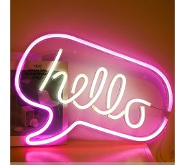 Світлодіодний декор "Неонове прикраса Hello", 30х41 см. 