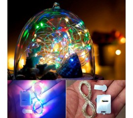 Светодиодная нить, 3 режима, 10 led, 1 м, цветная