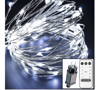 Світлодіодна нитка з блоком живлення - 31V, 500 led, 50 м, з пультом ДК, білий