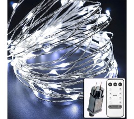 Светодиодная нить с блоком питания - 31V, 500 led, 50 м, с пультом ДУ, белый