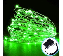 Світлодіодна нитка з блоком живлення, 100 led, 10 м зелений