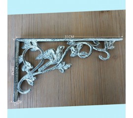 Комплект из двух чугунных кронштейнов для полки, голубой состаренный