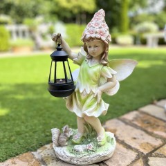 Садовая фигурка "Фея с фонариком", на солнечной батарее, 42 см, 717089