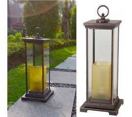 Вуличний ліхтар для саду, двору, тераси, Е27, 220V, коричневий з патиною, 56 см, 880422-80