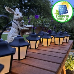 Сонячна гірлянда "Ретро-ліхтарики", 20 світлодіодів, 3 м, тепле світло