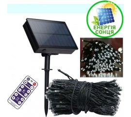 Солнечная гирлянда "Стринг" с пультом ДУ, 200led, 20 метров,  белый