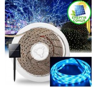 Светодиодная лента на солнечной батарее, 3 м, 90led, 7 режимов, голубой