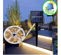 Светодиодная лента на солнечной батарее, 3 м, 90led, 7 режимов, теплый белый