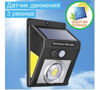 Світильник з бічним світлом COB-1, на сонячній батареї, 3 режими, з датчиком руху