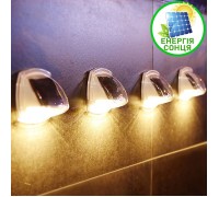 Два настенных светильника, на солнечной батарее, 8LED, теплый белый