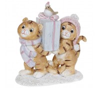 Фигурка "Тигренята з подарунком" 10 см