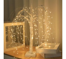 Светодиодное дерево свисающее 50 см - белое, USB+батарейки