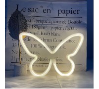 Настенный LED декор "Бабочка белая", батарейки / USB