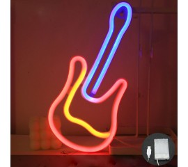Настінний LED декор "Гітара", батарейки / USB