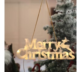 Декорация с подсветкой "Merry Christmas" белая