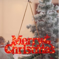 Декорація з підсвічуванням "Merry Christmas" червона