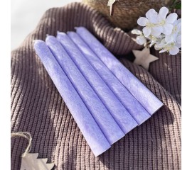 Свеча столовая из натурального пальмового воска 20х2,5 см, лавандовая