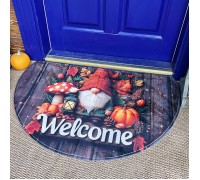 Ворсовый коврик для прихожей Welcome с гномом, 60×90 см