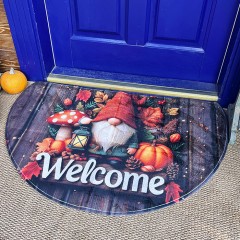 Ворсовый коврик для прихожей Welcome с гномом, 60×90 см