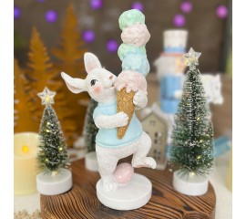 Фигурка "Кролик с мороженым" 28 см