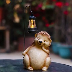 Садовая фигура "Ежик с фонариком" 26 см, на солнечной батарее, 741726