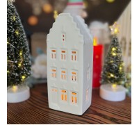 Фигурка "Домик - подсвечник матовый", 17 см