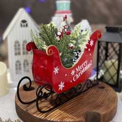 Рождественские сани с декором, 22х27 см