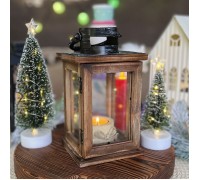 Деревянный подсвечник 27 см