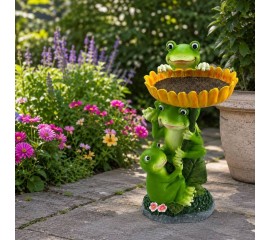 Поилка-кормушка для птиц "Жабки" 32 см