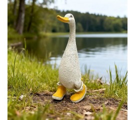 Садовая фигура "Утка в желтых сапогах" 30 см
