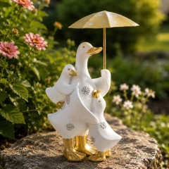 Фігурка "Білі качки під парасолькою" 20 см