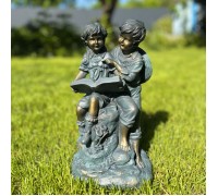 Винтажная садовая фигура "Мальчик и девочка", 37 см