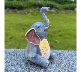 Садовая фигурка на солнечной батарее "Слоник" 19 см