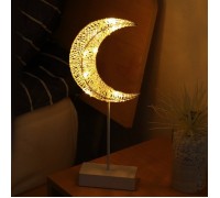 LED луна-ротанг на подставке 40см