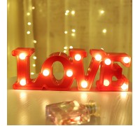 Светодиодный ночник "LOVE"- красный