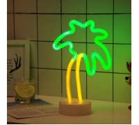 Світлодіодний нічник "Неонова пальма", usb / батарейки